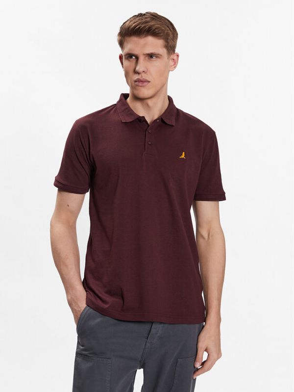 Brave Soul Brave Soul Тениска с яка и копчета MPS-131KUROKI Бордо Regular Fit