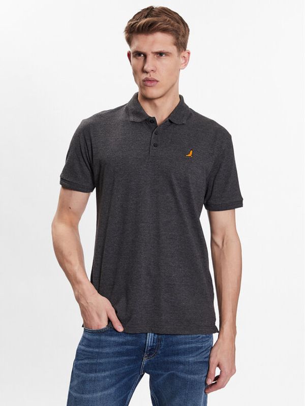 Brave Soul Brave Soul Тениска с яка и копчета MPS-131KUROKI Сив Regular Fit