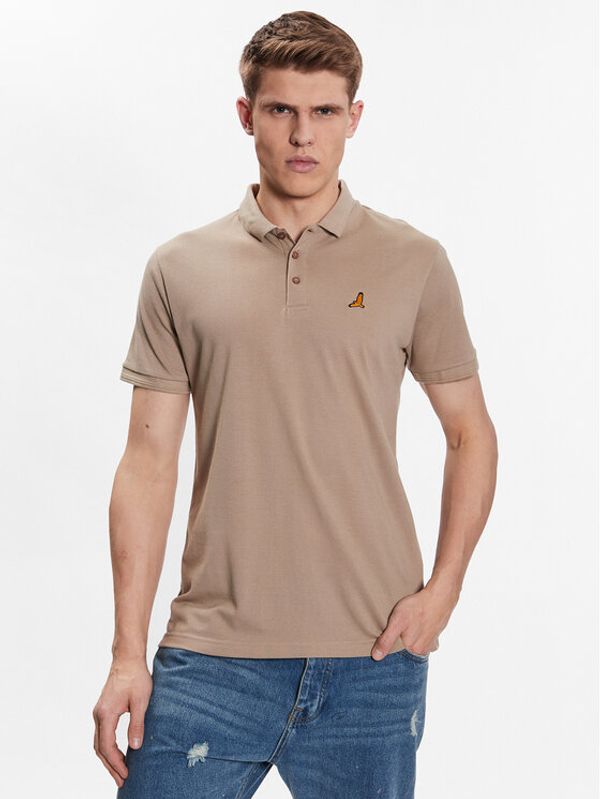 Brave Soul Brave Soul Тениска с яка и копчета MPS-131KUROKI Зелен Regular Fit