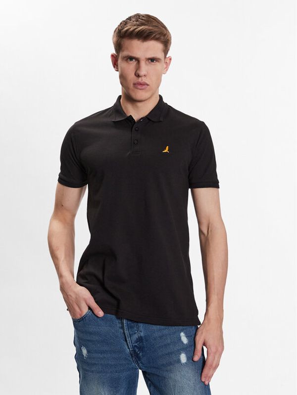 Brave Soul Brave Soul Тениска с яка и копчета MPS-131KUROKIC Черен Regular Fit