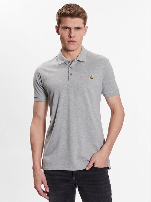 Brave Soul Brave Soul Тениска с яка и копчета MPS-131KUROKIC Сив Regular Fit