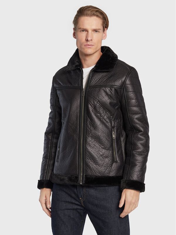 Brave Soul Brave Soul Яке от имитация на кожа MJK-OUT Черен Regular Fit