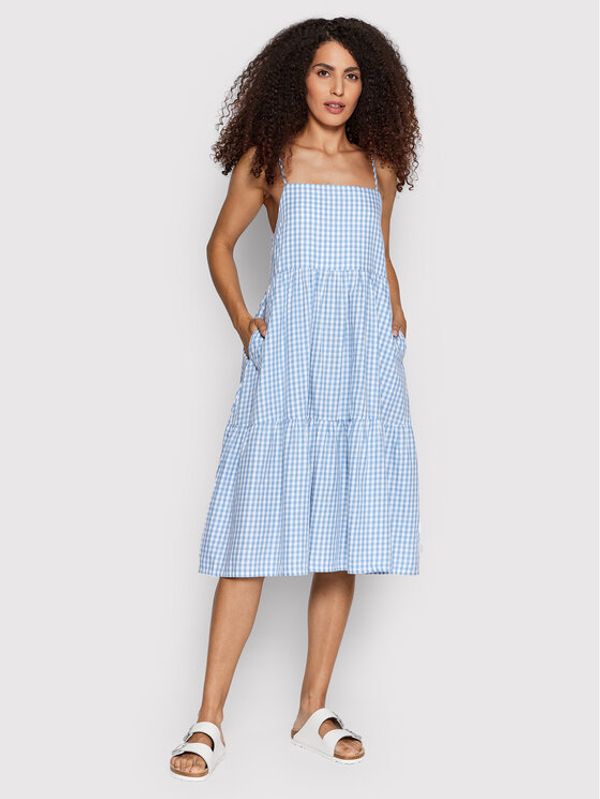 Brixton Brixton Лятна рокля Gingham 04290 Син Regular Fit