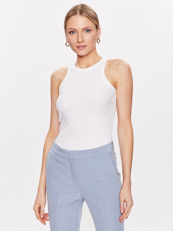 Bruuns Bazaar Bruuns Bazaar Мъжки топ Katy Rib BBW2378 Бял Slim Fit