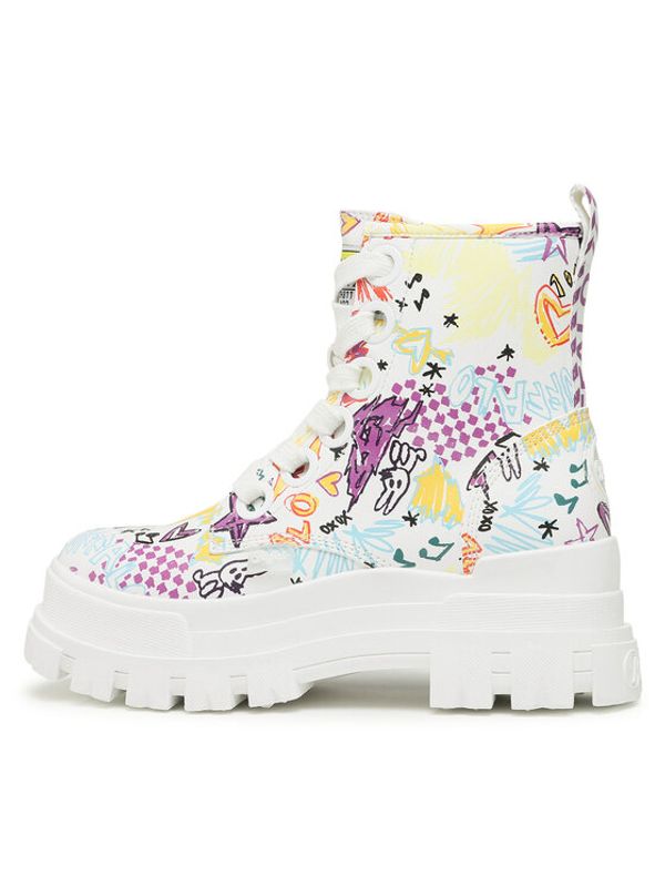 Buffalo Buffalo Туристически oбувки Aspha Lace Up Hi 1622282 Бял