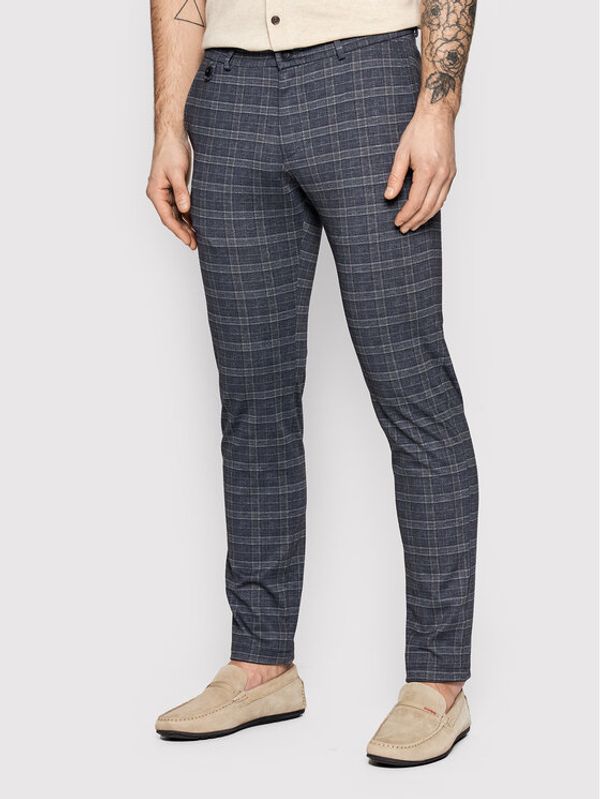 Bugatti Bugatti Текстилни панталони 4096 16851 Тъмносин Regular Fit