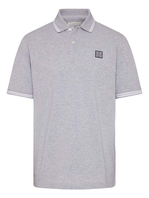 Bugatti Bugatti Тениска с яка и копчета 8150 35001 Сив Regular Fit