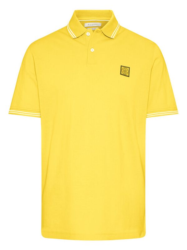 Bugatti Bugatti Тениска с яка и копчета 8150 35001 Жълт Regular Fit