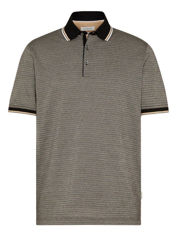 Bugatti Bugatti Тениска с яка и копчета 8150 35102 Бежов Regular Fit