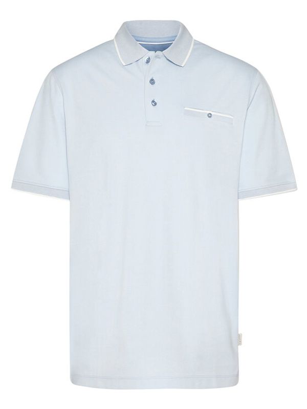 Bugatti Bugatti Тениска с яка и копчета 8151 35091 Син Regular Fit