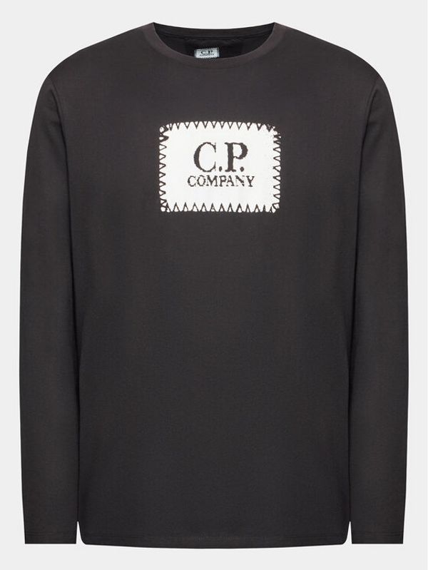 C.P. Company C.P. Company Тениска с дълъг ръкав 14CMTS043A 005100W Черен Regular Fit