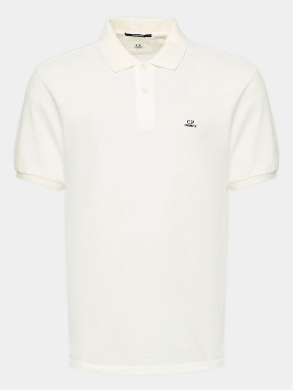 C.P. Company C.P. Company Тениска с яка и копчета 14CMPL140A 005527G Бял Regular Fit