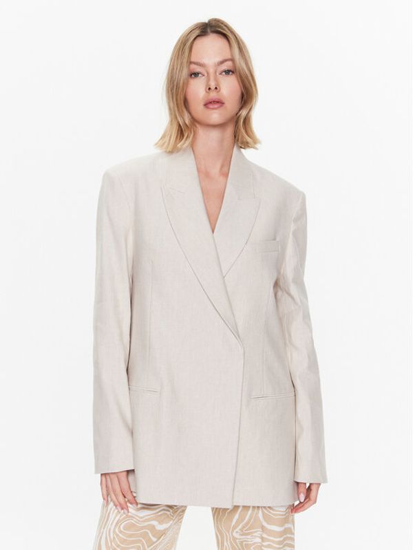 Calvin Klein Calvin Klein Блейзър Linen Tailored K20K205225 Бежов Relaxed Fit