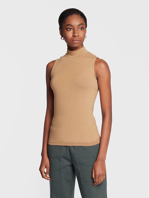 Calvin Klein Calvin Klein Блуза K20K204837 Кафяв Slim Fit