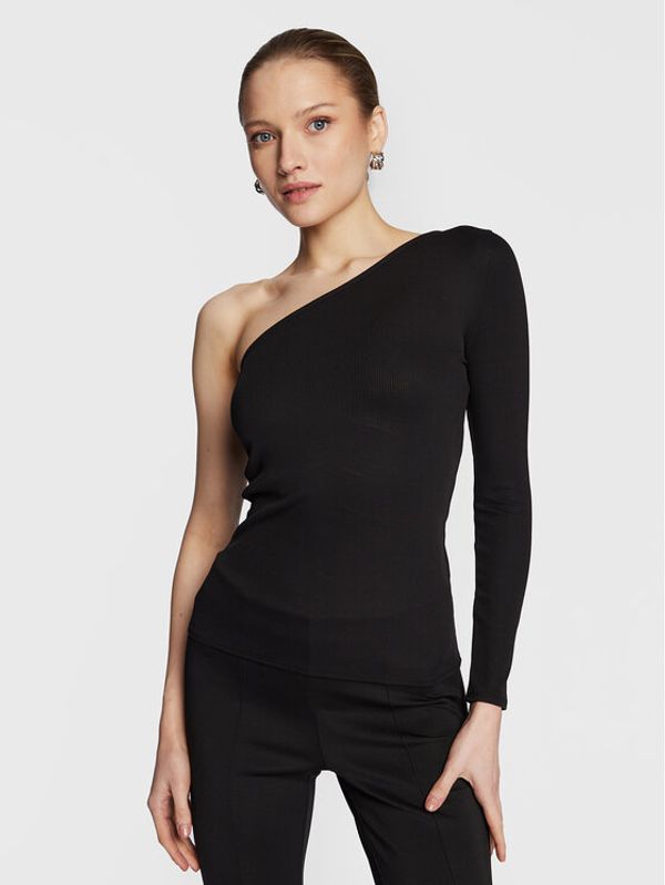 Calvin Klein Calvin Klein Блуза Q-Nova One Shoulder K20K205044 Черен Slim Fit