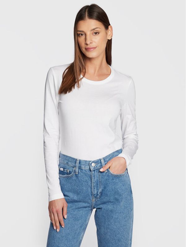 Calvin Klein Calvin Klein Блуза Smooth K20K205337 Бял Regular Fit