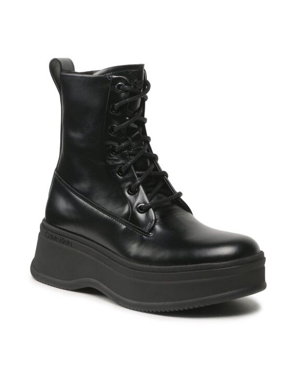 Calvin Klein Calvin Klein Боти Pitched Combat Boot HW0HW01599 Черен
