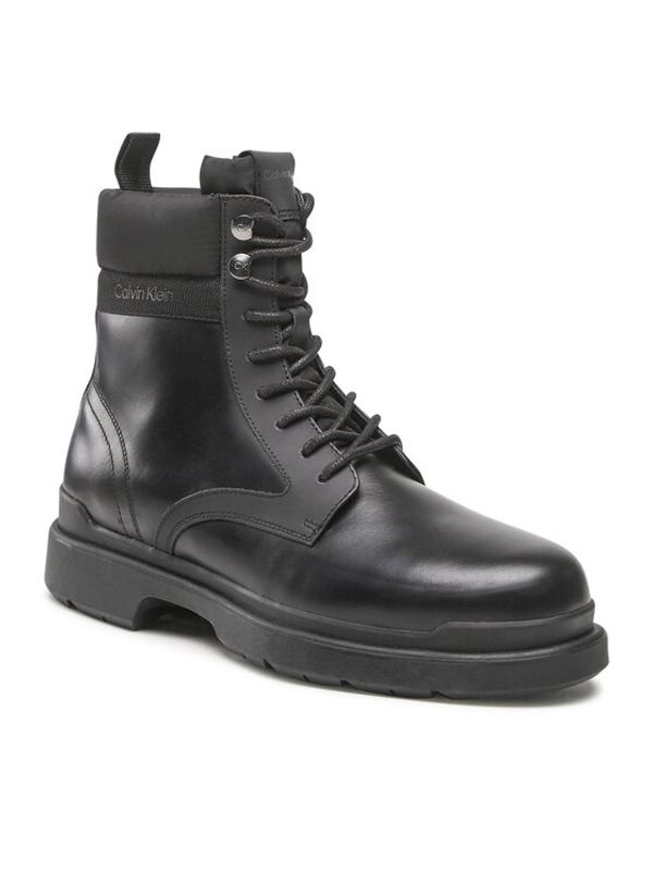 Calvin Klein Calvin Klein Ботуши Lace Up Boot Mix HM0HM00862 Черен