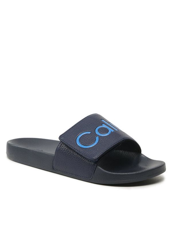 Calvin Klein Calvin Klein Чехли Adj Pool Slide Pu HM0HM00957 Тъмносин