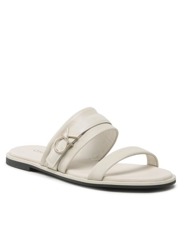 Calvin Klein Calvin Klein Чехли Almond Slide W/Hw HW0HW01482 Бял