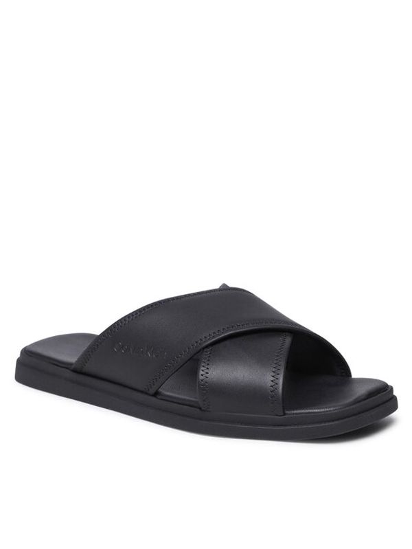 Calvin Klein Calvin Klein Чехли Criss Cross Sandal Lth HM0HM00950 Черен