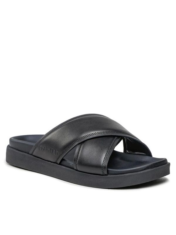 Calvin Klein Calvin Klein Чехли Criss Cross Sandal Lth HM0HM01069 Черен