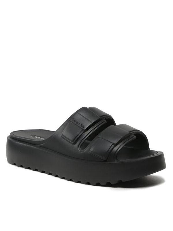 Calvin Klein Calvin Klein Чехли Double Strap Slipper HM0HM00967 Черен