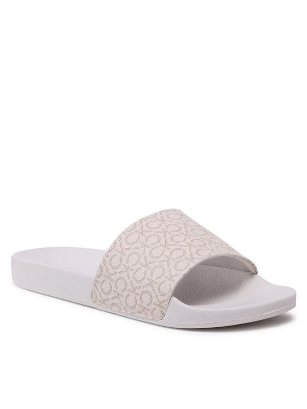 Calvin Klein Calvin Klein Чехли Pool Slide - Mono HW0HW01528 Екрю