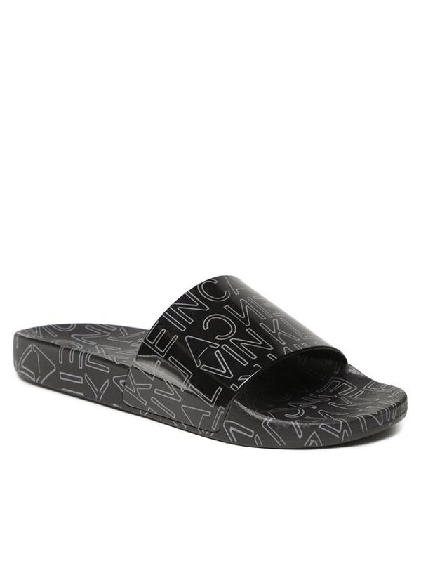 Calvin Klein Calvin Klein Чехли Pool Slide Rubber HM0HM01062 Черен