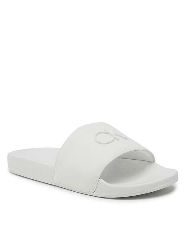Calvin Klein Calvin Klein Чехли Pool Slide W/Hw HW0HW01509 Бял