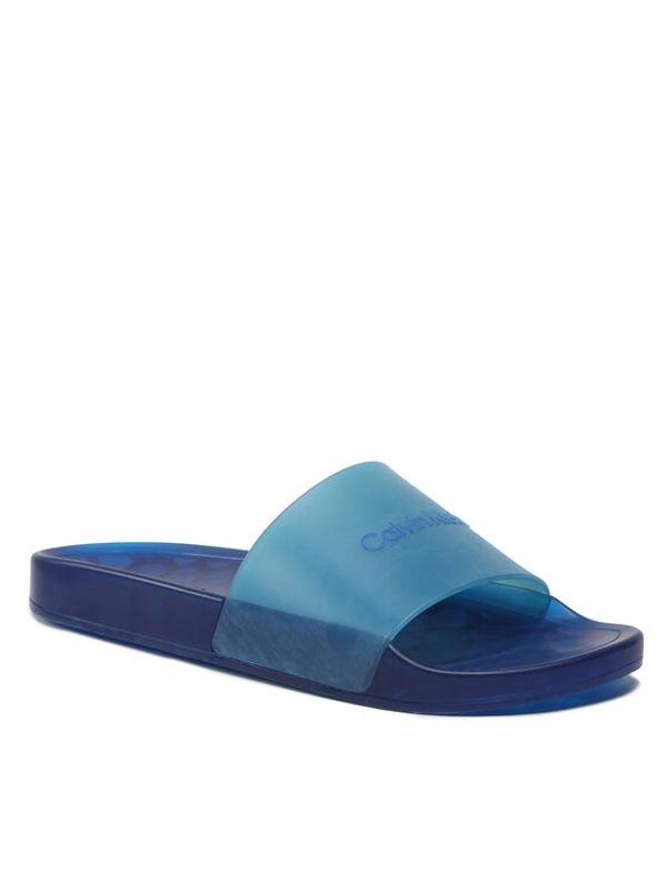 Calvin Klein Calvin Klein Чехли Transp Pool Slide Rubber HM0HM00982 Син