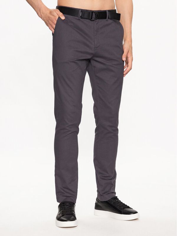Calvin Klein Calvin Klein Чино панталони Modern Twill K10K110979 Сив Slim Fit