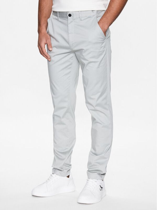 Calvin Klein Calvin Klein Чино панталони Satin K10K110963 Зелен Slim Fit