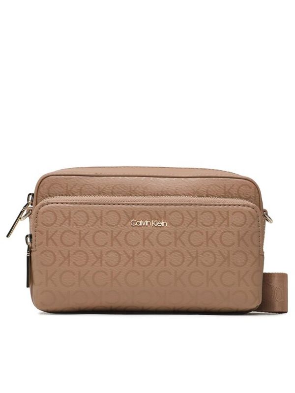 Calvin Klein Calvin Klein Дамска чанта Ck Must Camera Bag Lg Epi Mono K60K609895 Кафяв