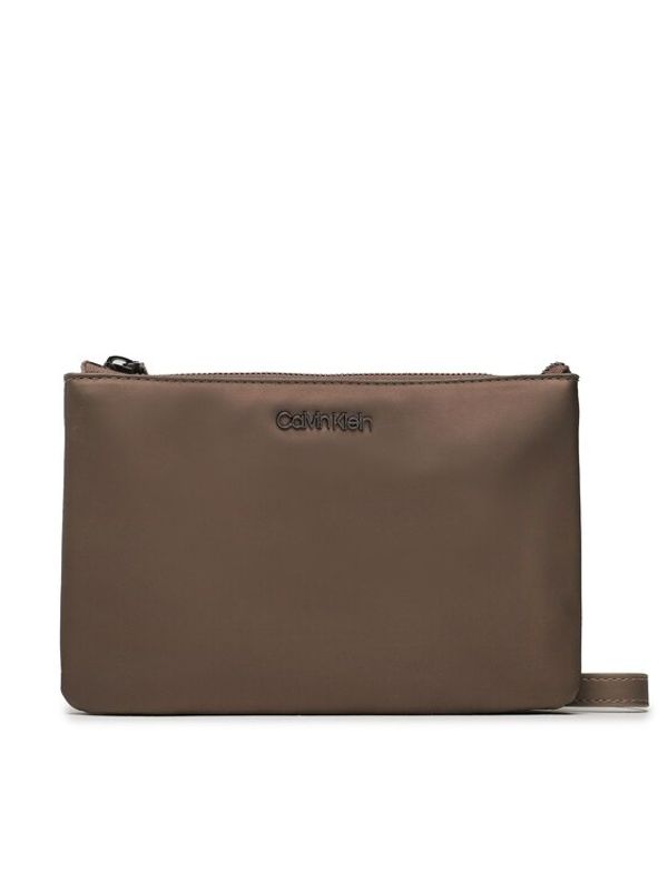 Calvin Klein Calvin Klein Дамска чанта Ck Must Dbl Crossbody Rubberized K60K610189 Кафяв