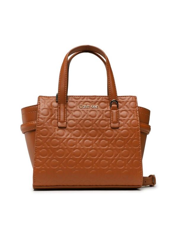 Calvin Klein Calvin Klein Дамска чанта Ck Must Mini Tote Embossed K60K610193 Кафяв