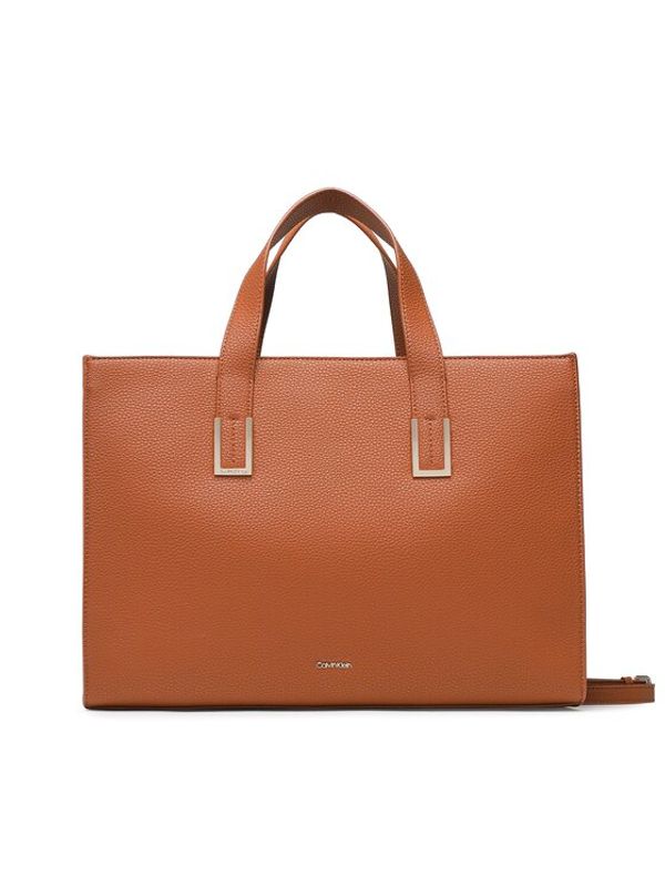Calvin Klein Calvin Klein Дамска чанта Ck Must Plus Tote Lg K60K610448 Кафяв
