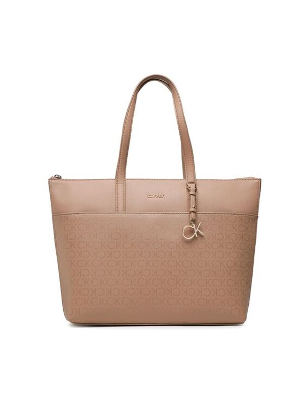 Calvin Klein Calvin Klein Дамска чанта Ck Must Shopper Lg Epi Mono K60K609875 Бежов