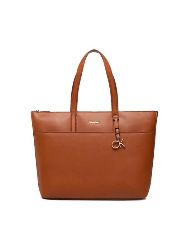 Calvin Klein Calvin Klein Дамска чанта Ck Must Shopper Lg W/Slip Pkt K60K609860 Кафяв