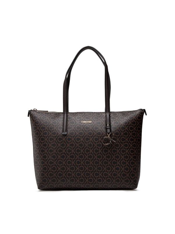 Calvin Klein Calvin Klein Дамска чанта Ck Must Shopper Md Mono K60K609887 Кафяв