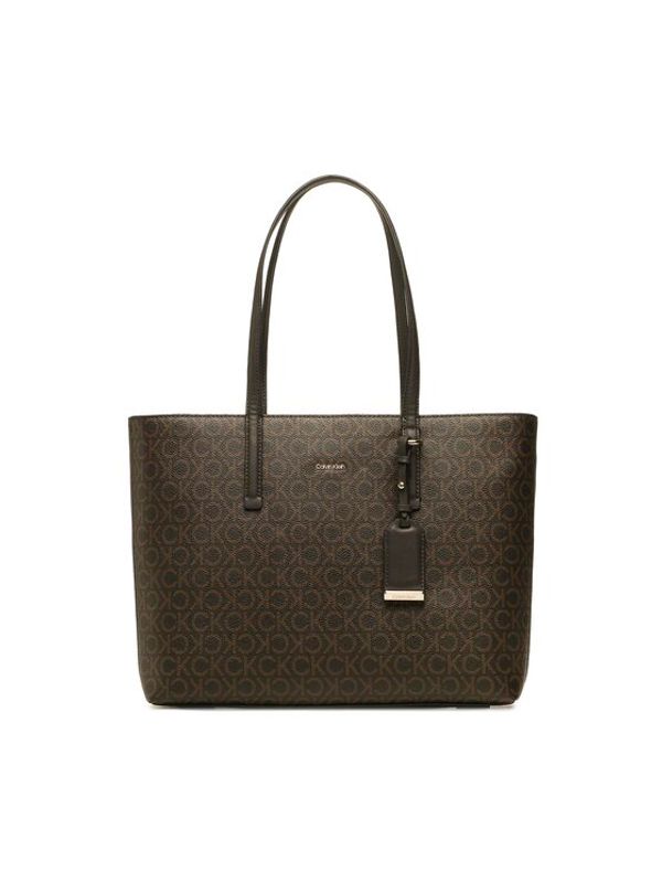 Calvin Klein Calvin Klein Дамска чанта Ck Must Shopper Md Mono K60K610923 Кафяв