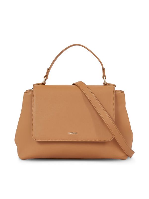 Calvin Klein Calvin Klein Дамска чанта Ck Must Top Handle Tote W/Flap K60K611043 Кафяв