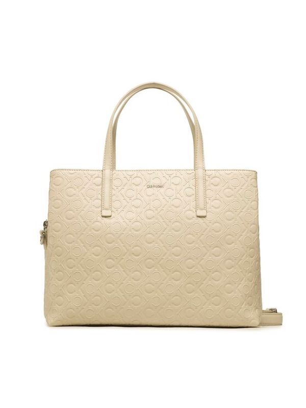 Calvin Klein Calvin Klein Дамска чанта Ck Must Tote Md Emb Mono K60K610928 Бежов