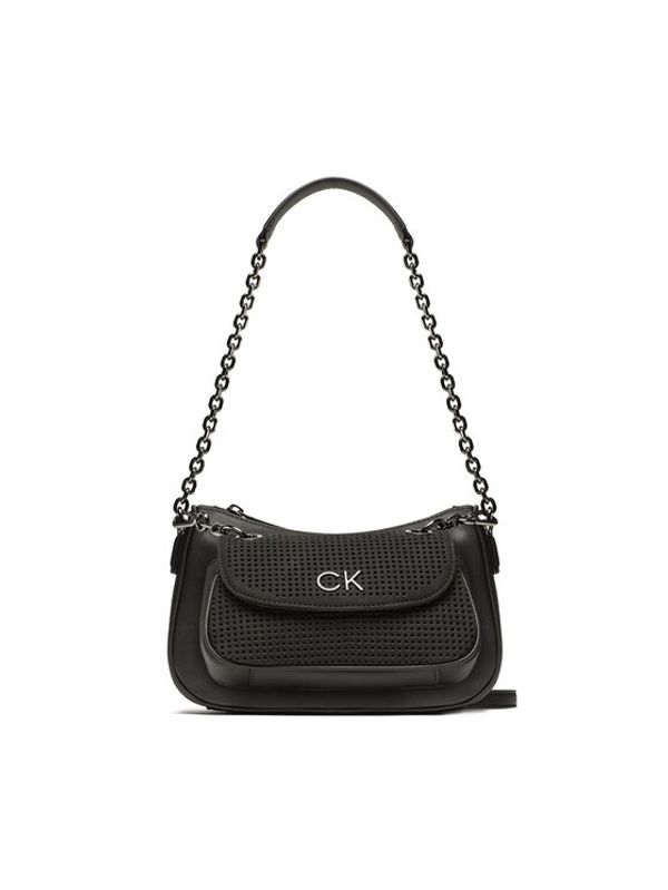 Calvin Klein Calvin Klein Дамска чанта Re-Lock Dbl Shoulder Bag Perf K60K610620 Черен