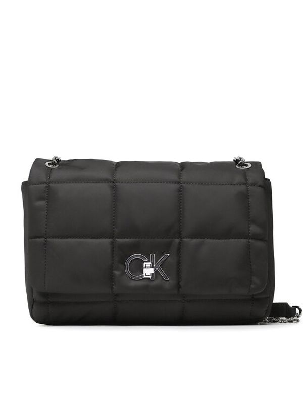 Calvin Klein Calvin Klein Дамска чанта Re-Lock Quil Shoulder Bag Nyl K60K610639 Черен