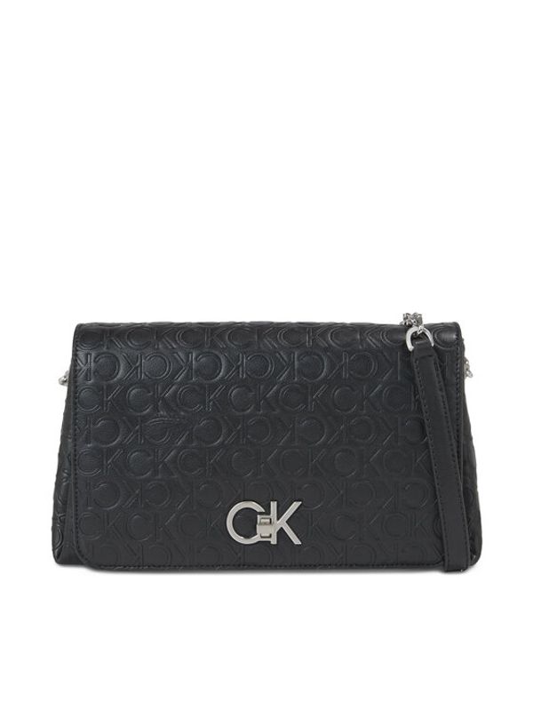 Calvin Klein Calvin Klein Дамска чанта Re-Lock Shoulder Bag Md - Emb K60K611061 Черен