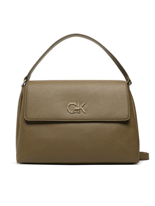 Calvin Klein Calvin Klein Дамска чанта Re-Lock Tote W/Flap Pbl K60K610178 Каки