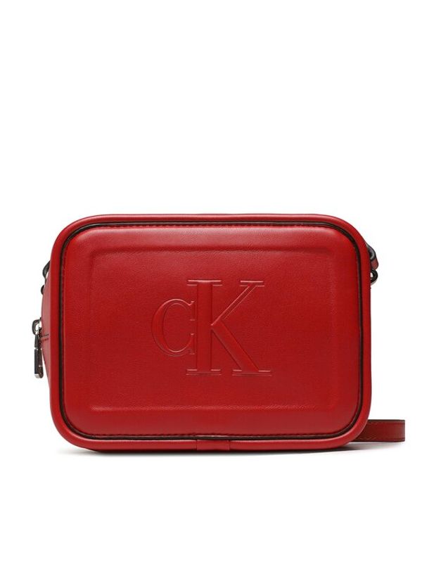 Calvin Klein Calvin Klein Дамска чанта Sculpted Camera Bagi8 Pipping K60K610309 Червен