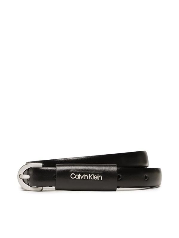 Calvin Klein Calvin Klein Дамски колан Ck Must Metal Let Belt 15Mm K60K611014 Черен