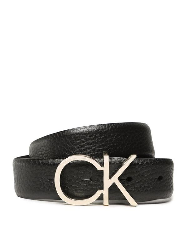 Calvin Klein Calvin Klein Дамски колан Re-Lock Ck Logo Belt 30 Mm Pbl K60K610413 Черен